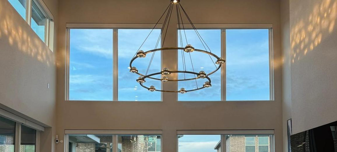 Custom Villa Chandelier Project in Sugar Land, Texas lighting example