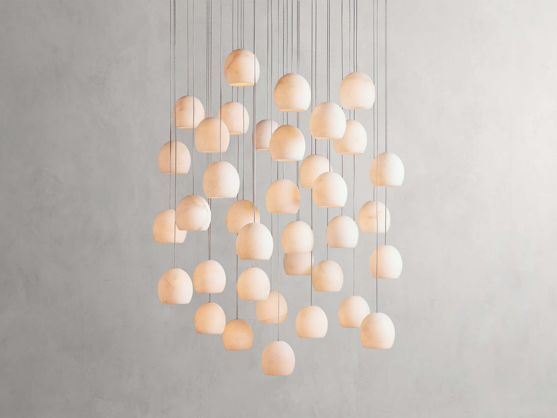Arica Alabaster Round Chandelier