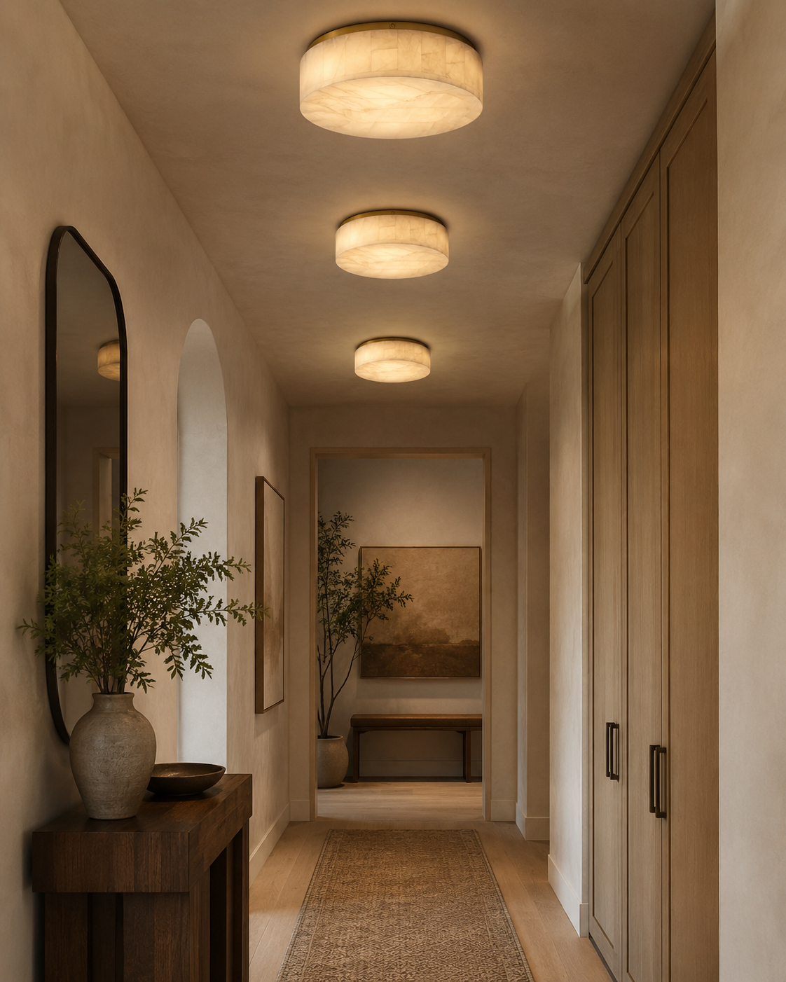 Alabaster Flush Mount Lighting Guide for Low Ceilings and Hallways