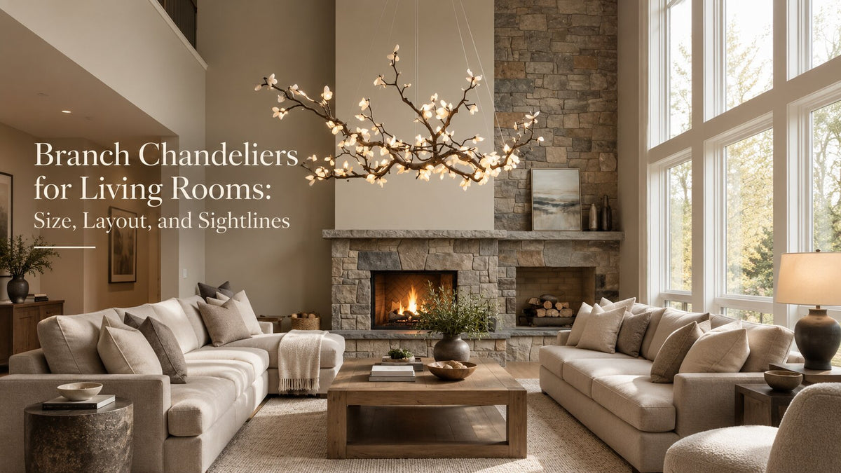 Branch Chandeliers for Living Rooms: Size, Layout, and Sightlines