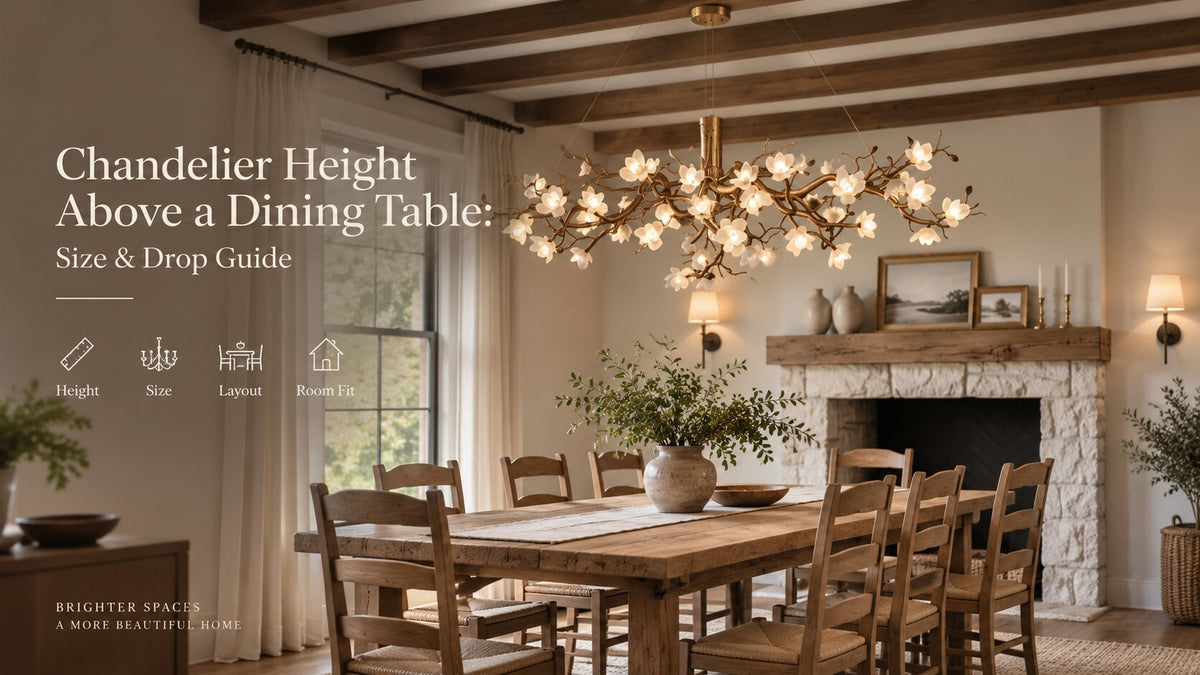 Chandelier Height Above a Dining Table: Size & Drop Guide