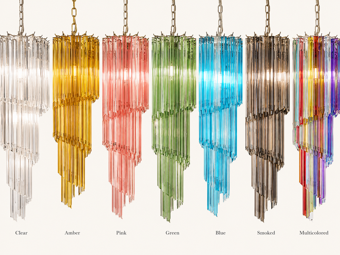 Will a Colored Murano-Style Glass Chandelier Overpower the Room? lighting example