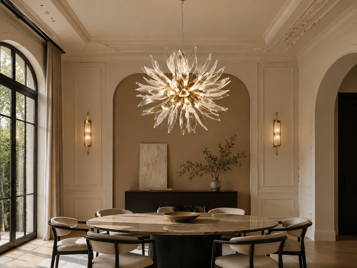 Dandelion Lighting Guide: Glass Petal Chandeliers, Pendants, and Sconces