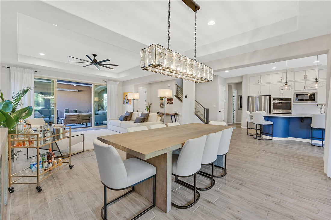 Dining Room Chandelier by Table Shape and Room Layout lighting example