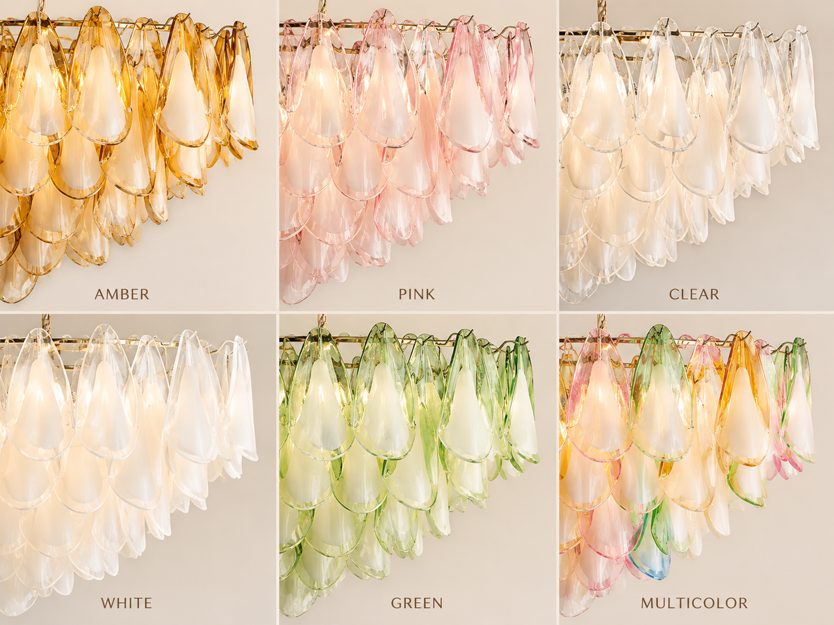 Choose a Murano-Style Glass Petal Chandelier lighting example