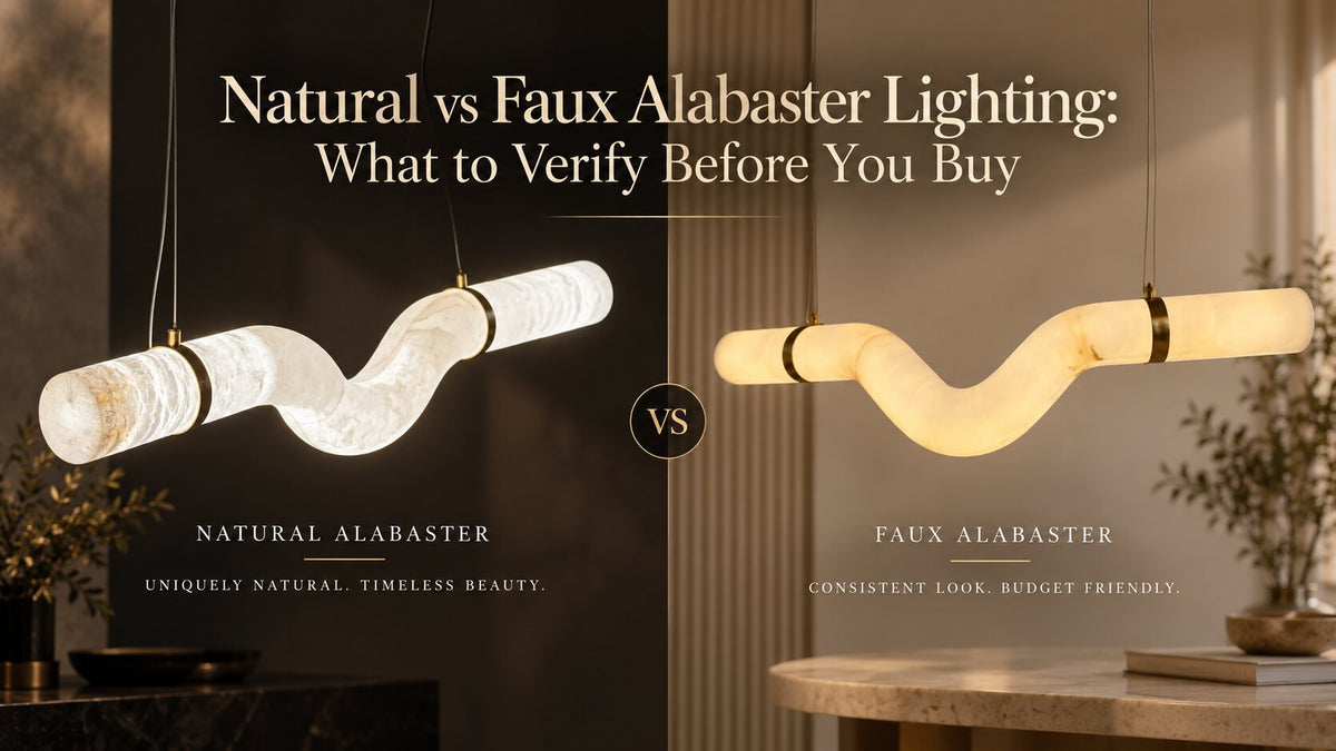 Natural vs Faux Alabaster Lighting: What to Verify Before You Buy
