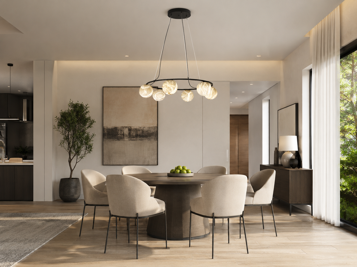 Ring Chandelier Size : Diameter, Drop, and Room Fit lighting example