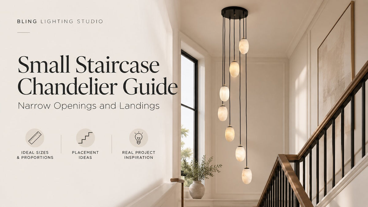Small Staircase Chandelier Guide: Narrow Openings and Landings