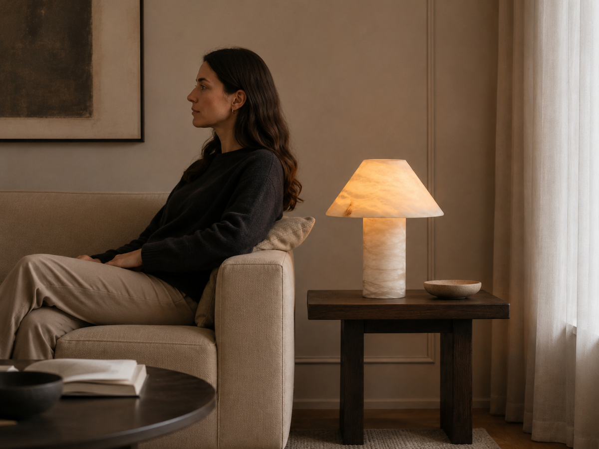 How Tall Should a Table Lamp Be? Size for Living Rooms and Bedrooms lighting example