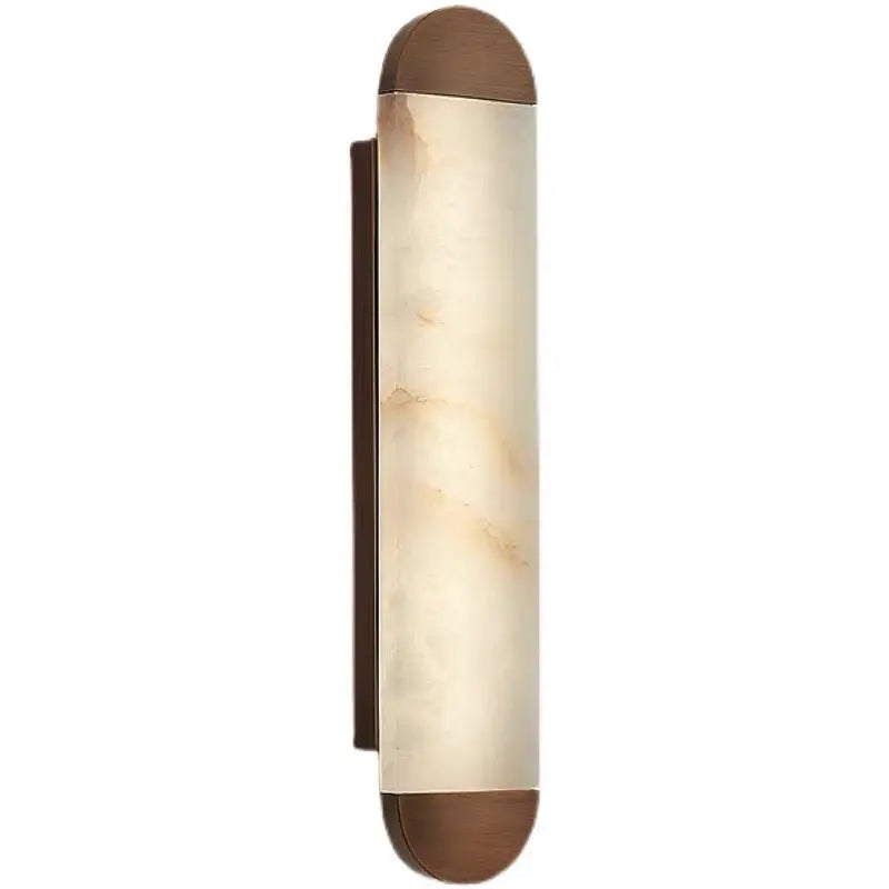 Modern vertical alabaster wall sconce