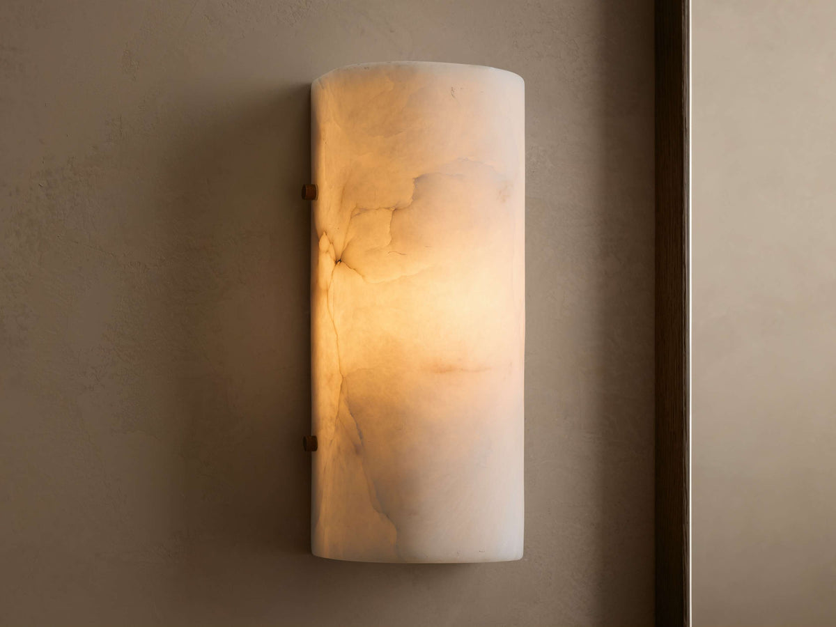 Chayla vertical stone wall sconce