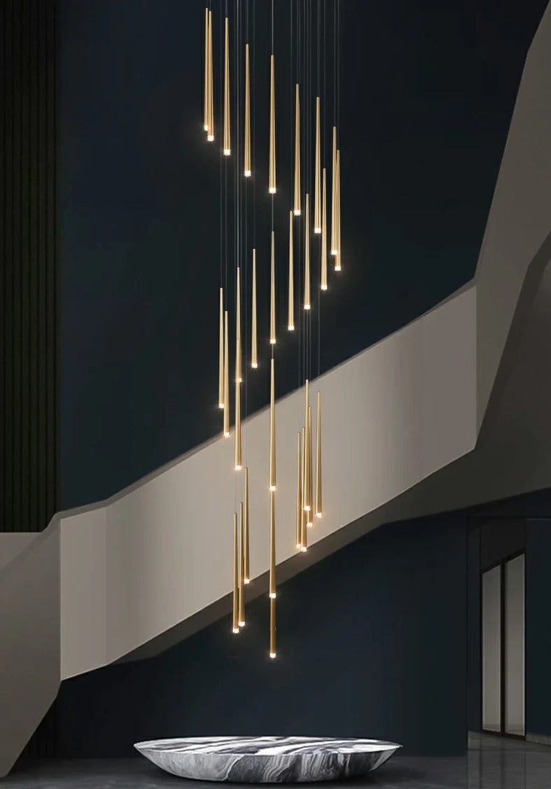 How to Place a Chandelier in an L-Shaped or U-Shaped Staircase