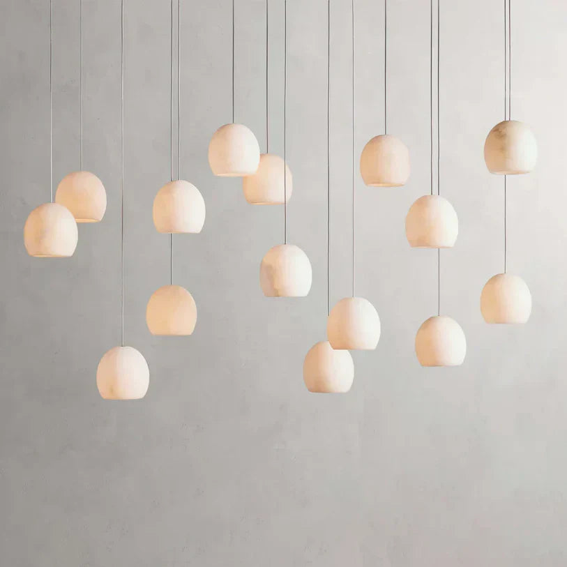 Linear & Rectangular Alabaster Chandeliers | Bling Lighting Studio