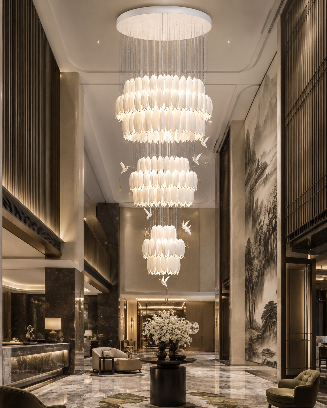 Hotel Lobby Chandeliers
