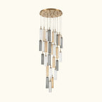Araña de Luces Múltiples en Cascada LED Integrada de Cristal Estilo Murano Addis 12'', 26'', 36''