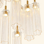 Araña de Luces Múltiples en Cascada LED Integrada de Cristal Estilo Murano Addis 12'', 26'', 36''