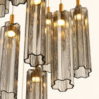 Araña de Luces Múltiples en Cascada LED Integrada de Cristal Estilo Murano Addis 12'', 26'', 36''