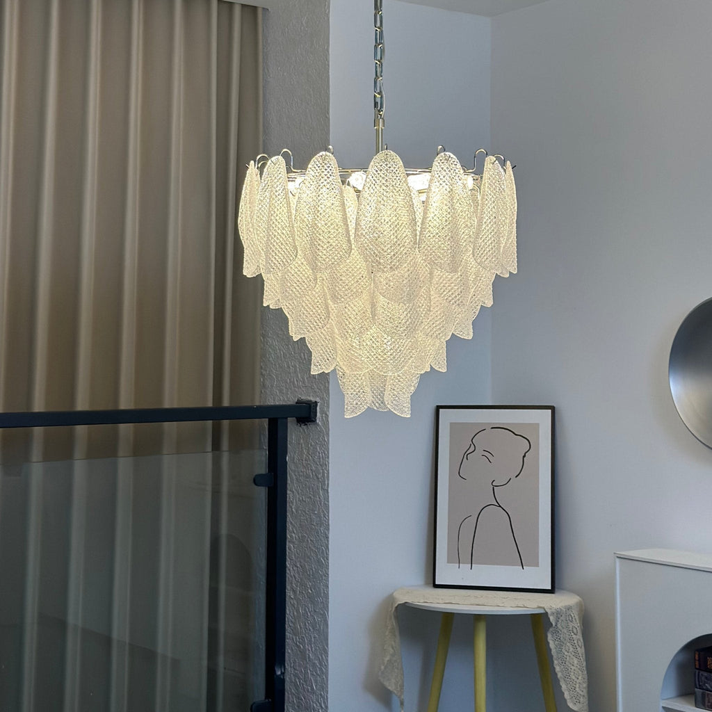 Murano Glass Teardrop Chandelier by Bling Lighting Studio