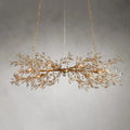 Crystal Flowers Fiore Linear Chandelier by Bling Lighting Studio