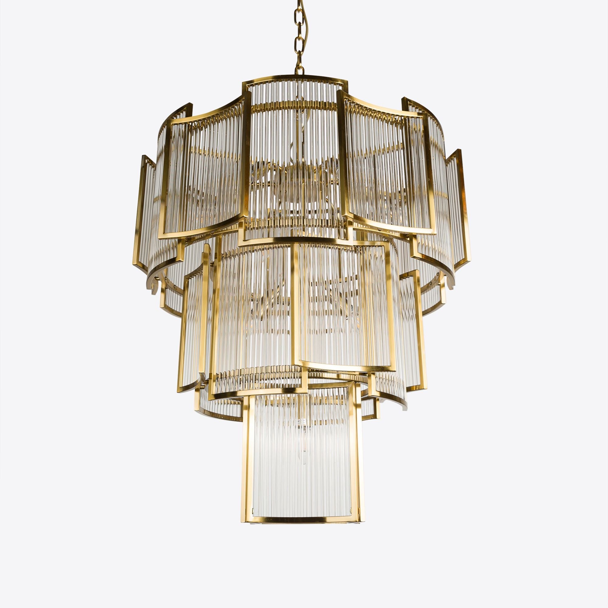Brass Monte Carlo Grande Chandelier 26.8"
