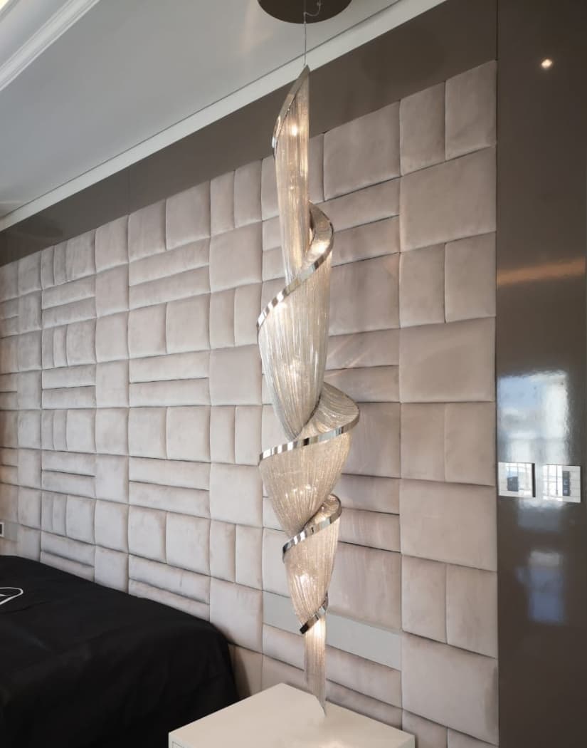 Twilight Spiral Chain Chandelier by Bling Lighting Studio