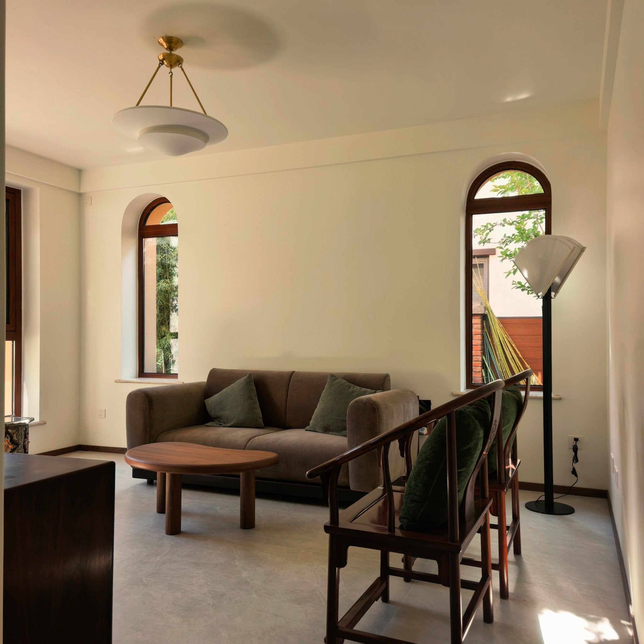Pleated Fan Floor Lamp by Bling Lighting Studio
