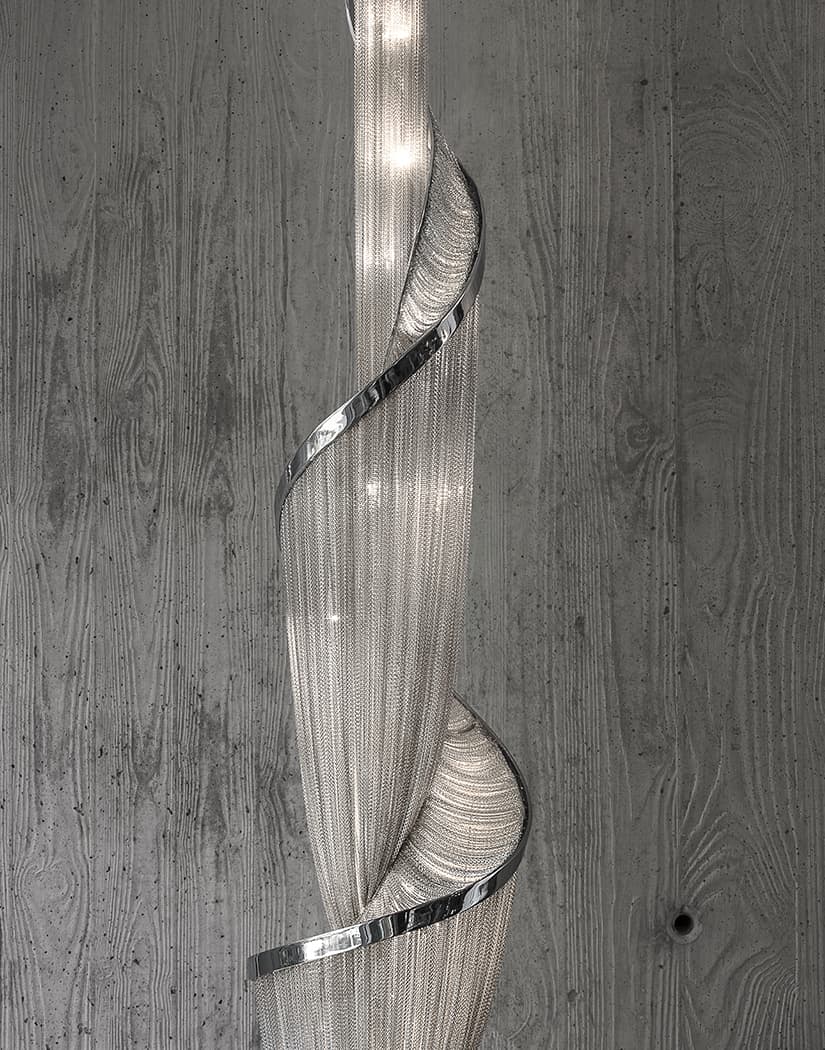 Twilight Spiral Chain Chandelier by Bling Lighting Studio