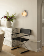 Orbit Pearl Alabaster Wall Light by Bling Lighting Studio