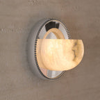 Orbit Pearl Alabaster Wall Light by Bling Lighting Studio