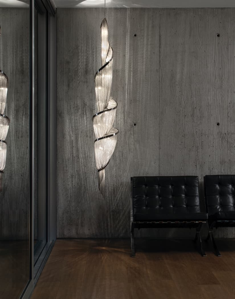 Twilight Spiral Chain Chandelier by Bling Lighting Studio