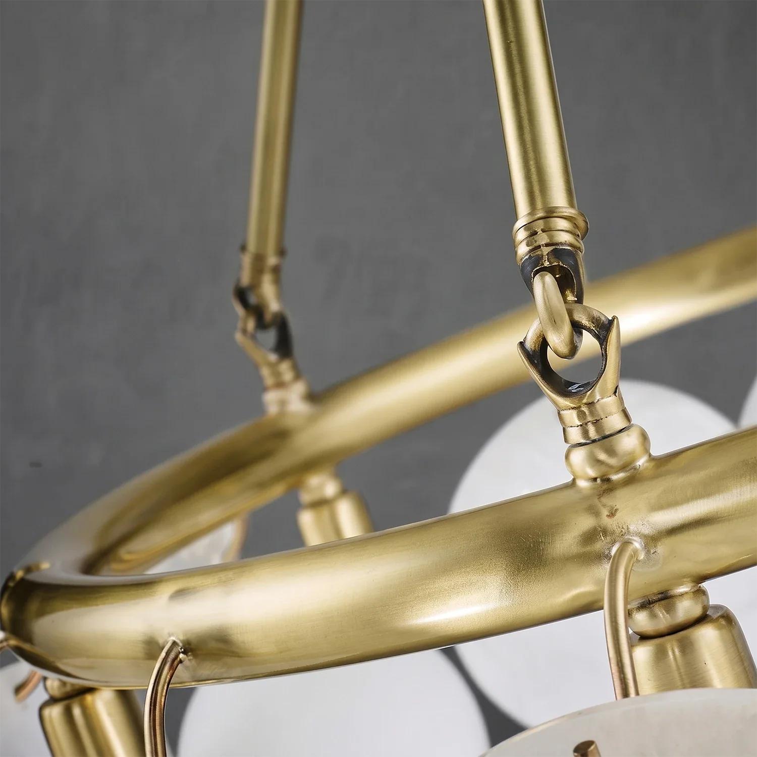 Alba Natural Alabaster Disc Chandelier by Bling Lighting Studio