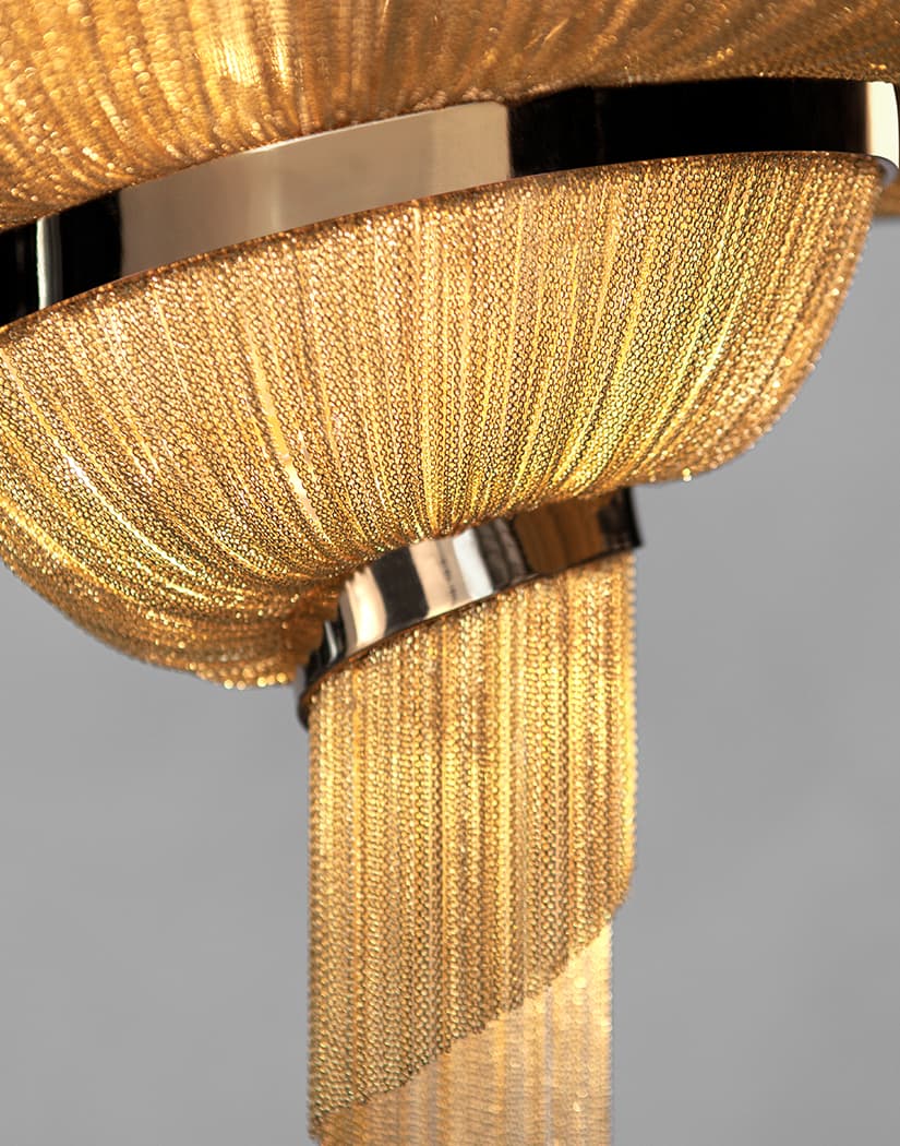 Spiral Elegance Chain Chandelier by Bling Lighting Studio