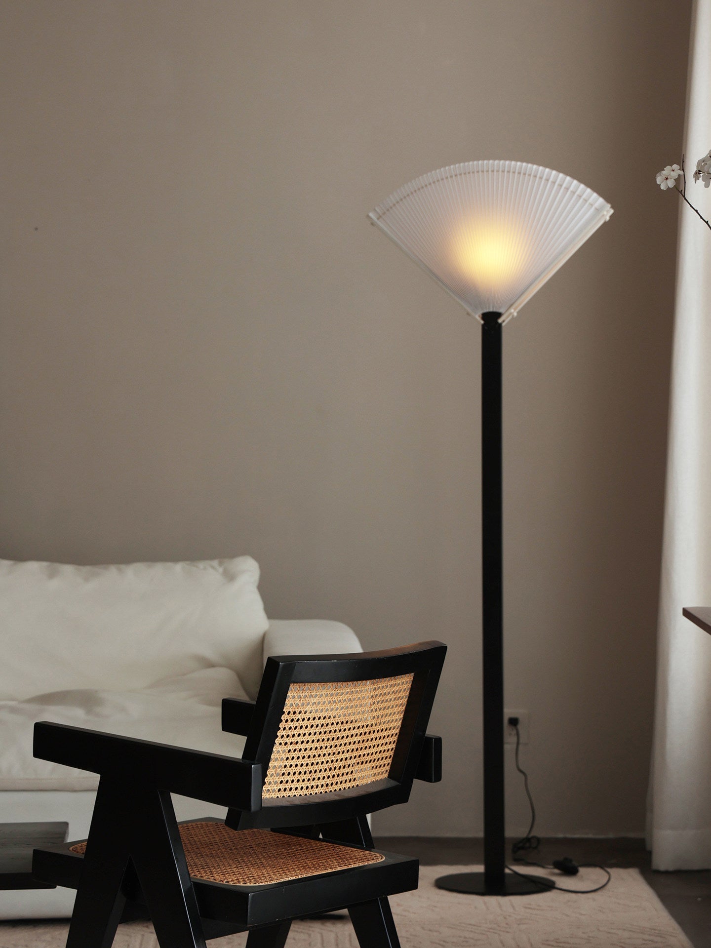 Pleated Fan Floor Lamp by Bling Lighting Studio