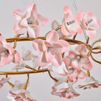 Ceramic Blossom Flower Round Bedroom Chandelier by Bling Lighting Studio