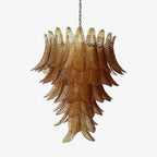 Luxury Amber Leaf Cascade Chandelier by Bling Lighting Studio