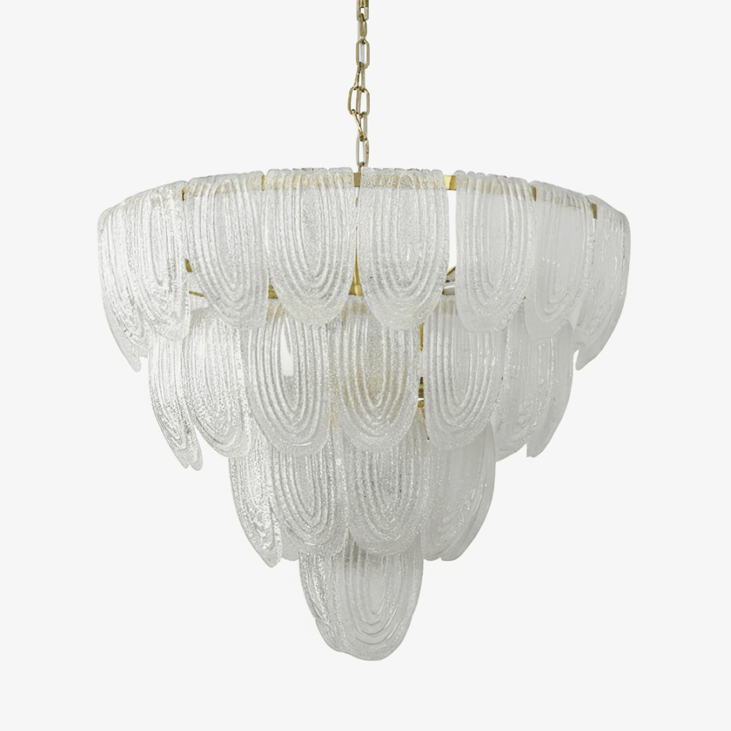 Layered Murano Glass Petal Chandelier by Bling Lighting Studio
