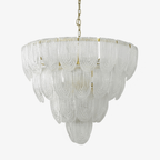 Layered Murano Glass Petal Chandelier by Bling Lighting Studio
