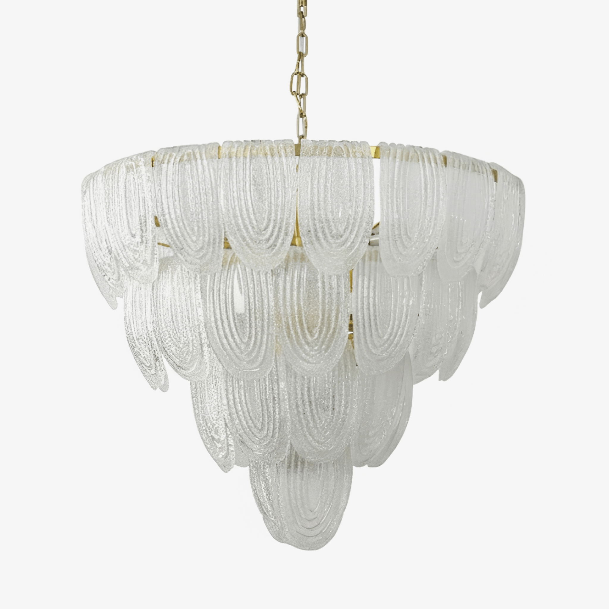 Layered Murano Glass Petal Chandelier by Bling Lighting Studio