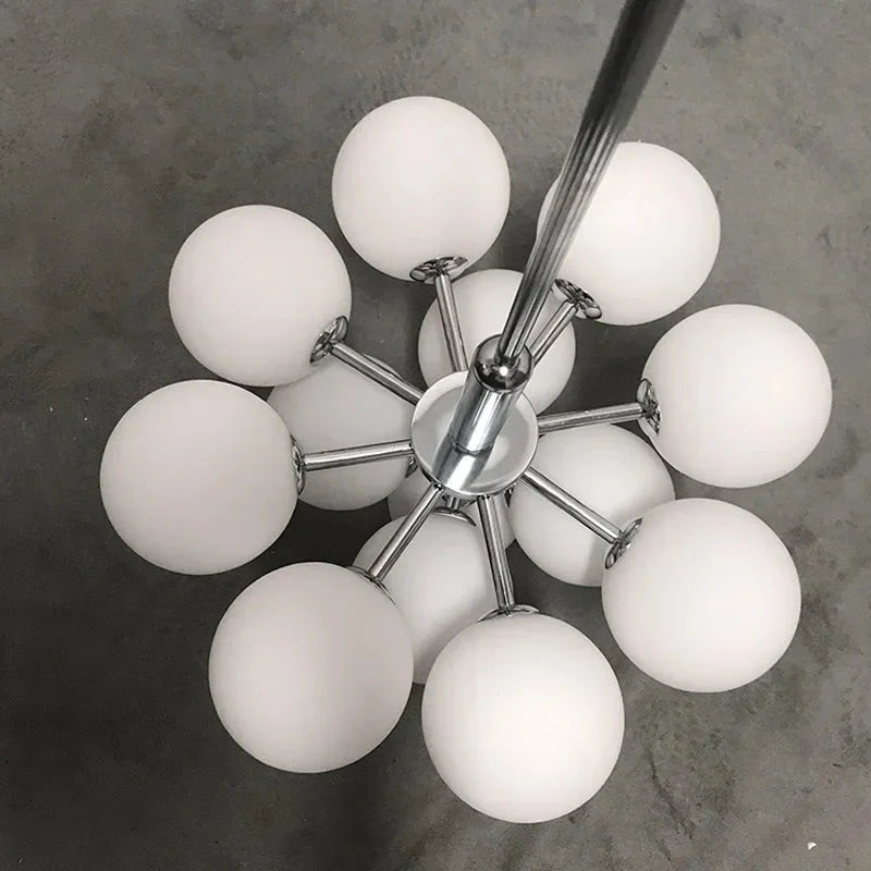 13-Light White Bubble Glass Ceiling Light - Bling Lighting Studio
