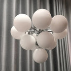 13-Light White Bubble Glass Ceiling Light - Bling Lighting Studio