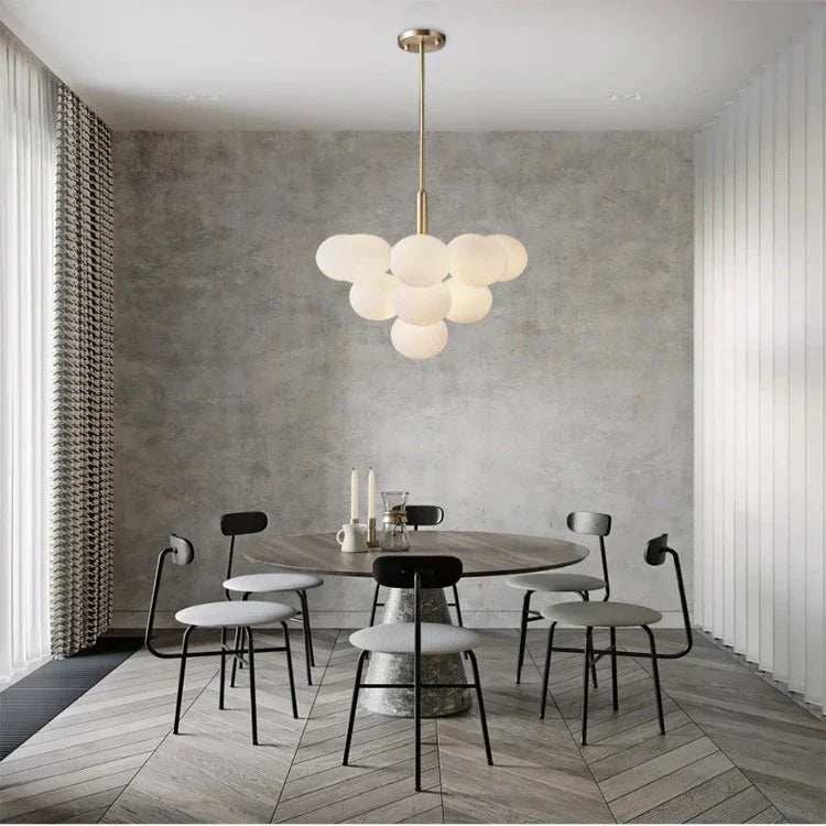 13-Light White Bubble Glass Ceiling Light - Bling Lighting Studio