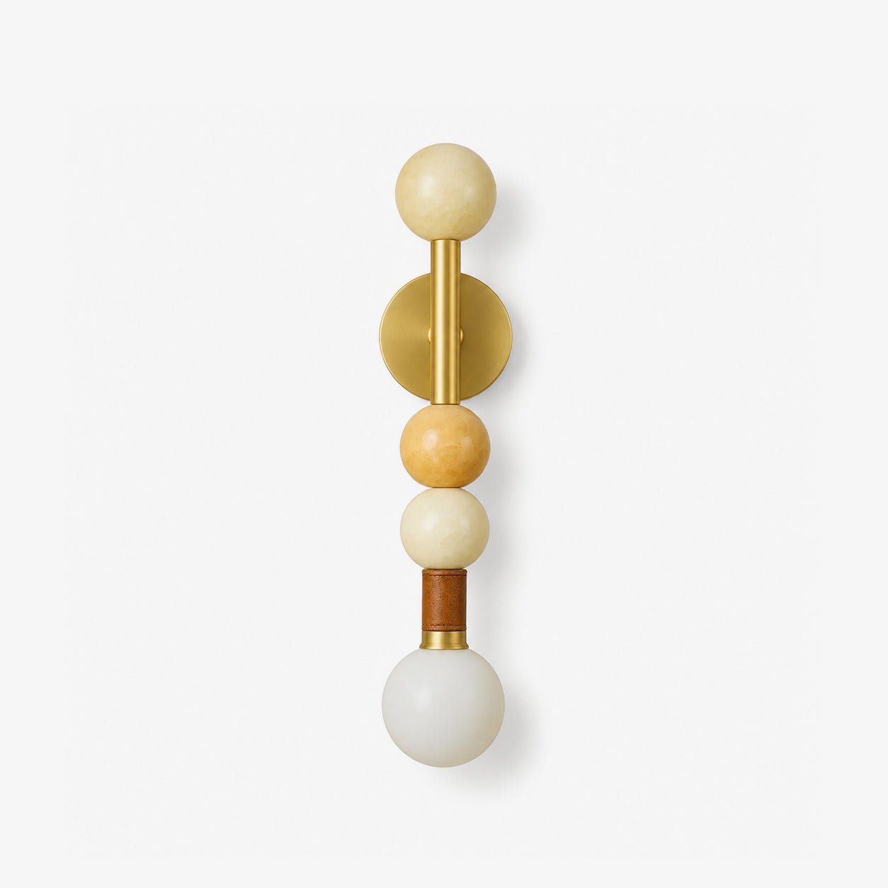 Stacked Sphere Marble Wall Sconce by Bling Lighting Studio