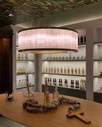Dubai Cylindrical Natural Stone Chandelier