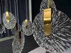 Silver Disc Cluster Chandelier