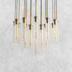 Colleena Hammered Glass Round Chandelier