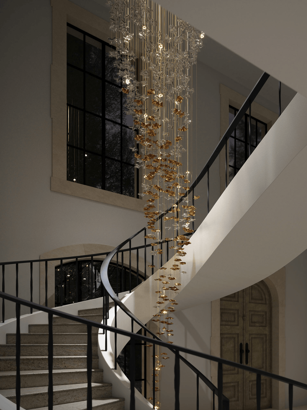 Tidal Art Glass Pendants Lamp