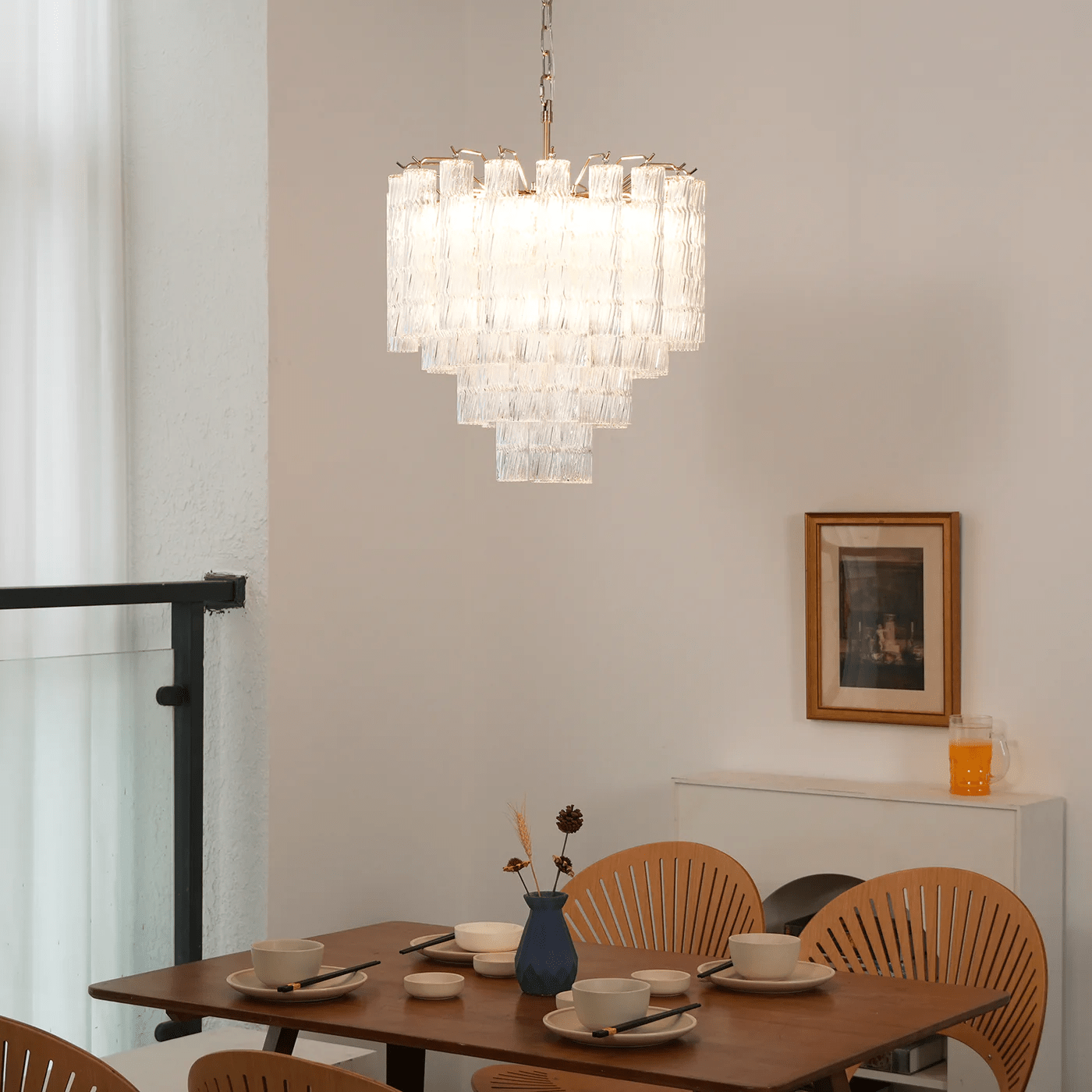 Vetrina Glass Chandelier Glass lighting by Bling Lighting Studio