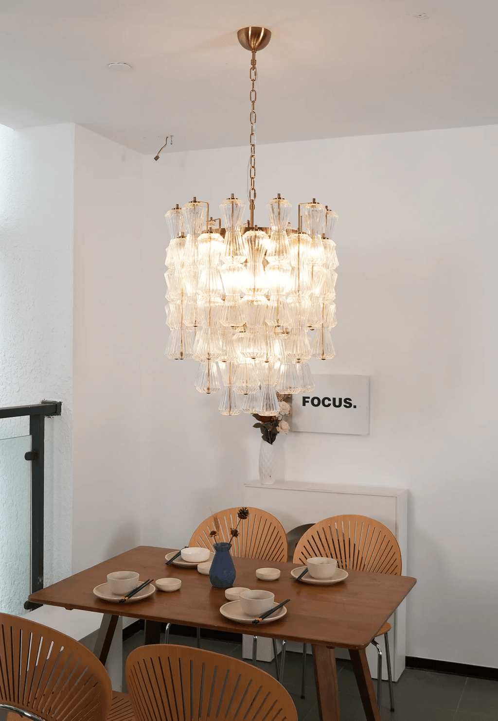 Florenzia Glass Chandelier Glass lighting by Bling Lighting Studio