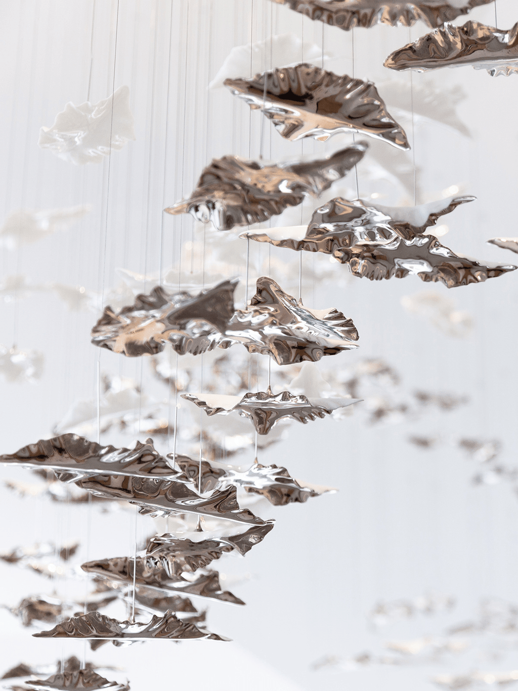 Leaf Twisted Sculptural Customize Chandelier