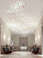 Leaf Twisted Sculptural Customize Chandelier
